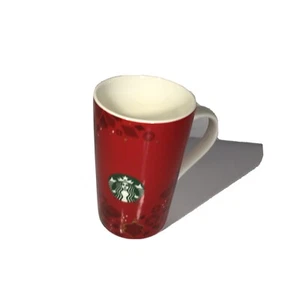 Starbucks Christmas Mug 2013 Red Gold Ceramic Mermaid Siren Tall 16 OZ VGUC - Picture 1 of 6