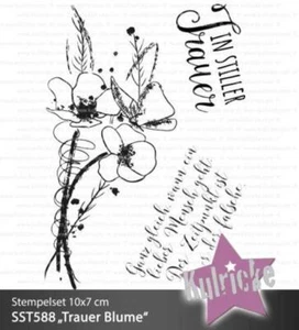 Kulricke Stempelset "Trauer Blume" Clear Stamp Motiv-Stempel - Bild 1 von 1