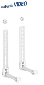 MyWall Universal-Soundbar-Halterung mit rutschfestem Sockelhalter weiß - Bild 1 von 6