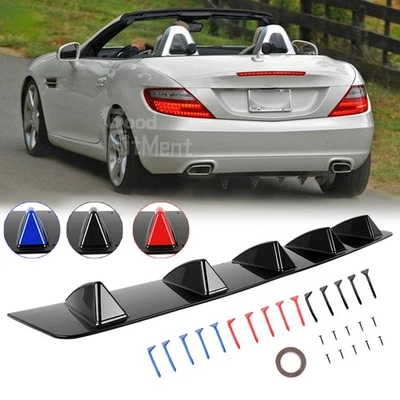 Parachoques trasero brillante difusor labio aletas de tiburón alerón para Mercedes Benz SLK AMG Foto 1 de 4