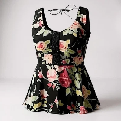 Camiseta sin mangas TORRID Babydoll Challis floral corsé nueva con etiquetas talla 4X Foto 1 de 4
