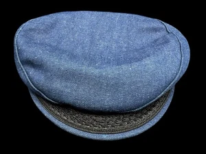 Original Greek Fisherman’s Cap Blue Denim United Hatters & Millinery Works Small - Bild 1 von 9