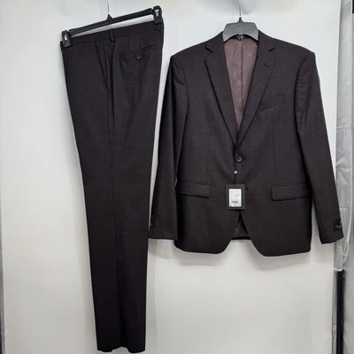 Traje de 2 piezas de lana John Varvatos Bleecker-NN - NUEVO CON ETIQUETAS talla 40S 33S marrón precio de venta sugerido por el fabricante $595 Foto 1 de 4
