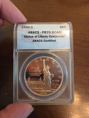 1986 S Statue of Liberty Ellis Island Commemorative PR70DCAM - Image 1 of 3