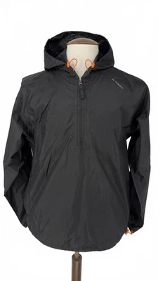 Quechua Men's Black Lightweight Windbreaker Jacket with Hood Size XS/S - Image 1 of 4