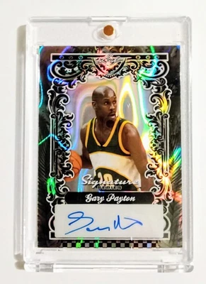 2025-Hoja -Gary Payton- -Supersonics-1/1-Black Lava- Tarjeta Autógrafa Foto 1 de 2