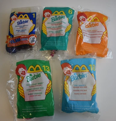 Juguetes Barbie McDonalds vintage nuevos en paquete. #1,6,9,13,18 Foto 1 de 4