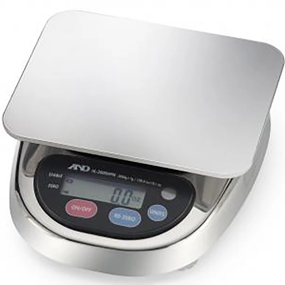 A&D WEIGHING A&D, HL-3000LWPN, Washdown Compact Scale, 3000 g x 1 g, NTEP Class III