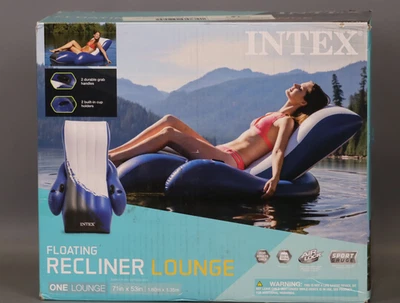 Inflatable Lounge Pool Recliner Lounger Chair with Cup Holders - Image 1 of 4