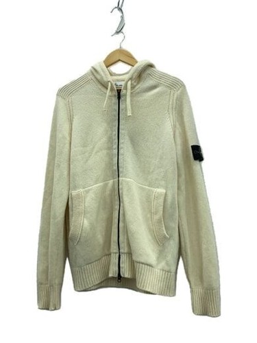 STONE ISLAND Felpa con cappuccio e zip L Lana CRM Plain 7315501A3