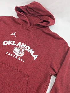 Vintage Jordan OU Oklahoma Sooners Football Graffiti Hoodie Red Jumpman Medium - Picture 1 of 8