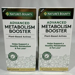 2 PACK Nature's Bounty Advanced METABOLISM BOOSTER 60 capsules Plant Based 6/26 - Picture 1 of 5