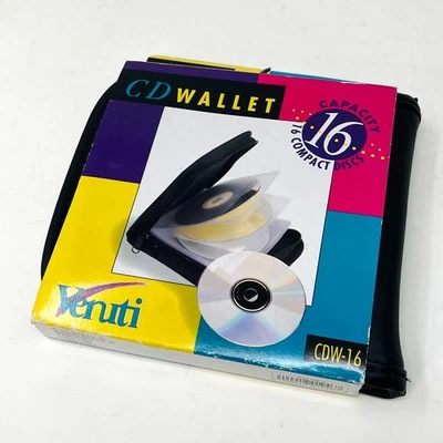1994 ~ DVD CD Disc Wallet [Holds 16] CDW-16 Best Buy Faux Leather Binder - Image 1 of 4