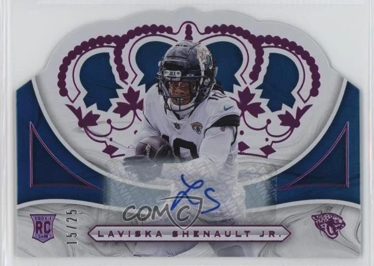 2020 Panini Chronicles Crown Royale Pink Rookie /25 Laviska Shenault Jr Auto RC - Image 1 of 2