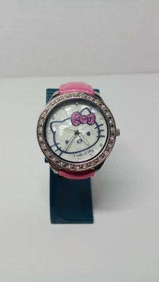 Reloj Sanrio Hello Kitty 2013 probado correa agrietada rosa Foto 1 de 4