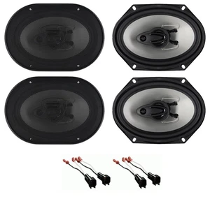 Rockville 6x8" Front+Rear Speaker Replacement For 1999-04 Ford F-250/350/450/550 - Picture 1 of 10