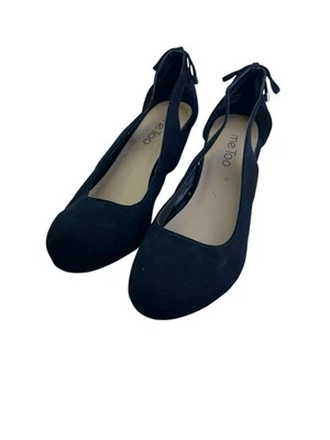 女式 Me Too Black 坡跟高跟鞋 7 码 — 第 1/4 张图片