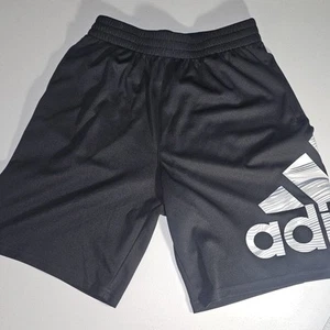 ADIDAS Youth Boys Athletic Shorts Black W/ Gray& White Logo Size L (14/16)  - Picture 1 of 10