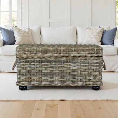 Baúl de almacenamiento de ratán Bauer Kubu Foto 1 de 4