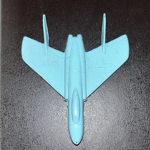 Vintage Midgetoy Blue Navy Cast Metal Jet Plane - Rockford IL - Picture 1 of 4