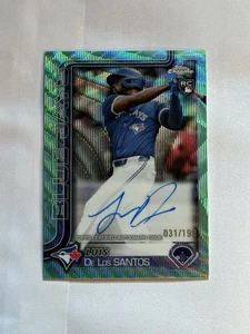 2025 Topps Cromo Luis De Los Santos #RA-LD RC Auto Aqua #/199 Blue Jays SD - Imagen 1 de 2
