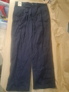 NEU Neu mit Etikett marineblau Herrengröße 34 x 30 Cherokee khaki plissiert vorne Hose - Bild 1 von 11