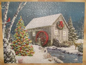 Springbok Puzzle The Falling Snow 500 Pieces Complete Winter Christmas Nature - Picture 1 of 15