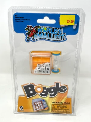 Juego de búsqueda de palabras en miniatura Boggle más pequeño del mundo para mayores de 6 años Foto 1 de 3