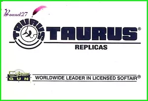Autocollant CYBER GUN Worldwide leader in licensed softair arme " TAURUS REPLIC" - Imagen 1 de 1
