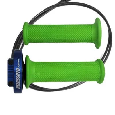 Accossato blue quick throttle control grips green Kawasaki Ninja 400 2018-2019 - Image 1 of 4