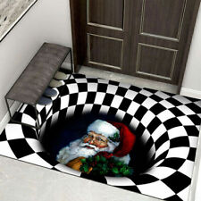 Weihnachten 3D Swirl Room Fußmatte Teppich Weihnachtsmann Bodenmatte Teppich