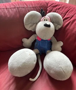 Große XL Diddl Maus, blaue Latzhose, ca 60cm, Vintage 90/2000er Jahre - Bild 1 von 5