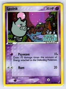 Spoink 69/100 2006 EX Crystal Guardians Pokemon Card Reverse Holo - Lp/Vlp - Picture 1 of 2