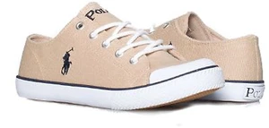 Zapatos informales de lona caqui/blanco polo ralph lauren 990244c chandler para jóvenes (M) - Imagen 1 de 5