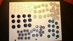 Vintage Lot 96 "8 DIFFERENT DOZENS"  Buttons  - Picture 1 of 3