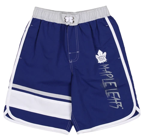 Outerstuff NHL Youth (8-20) Toronto Mapleleafs Swim Shorts, Blue Cover
