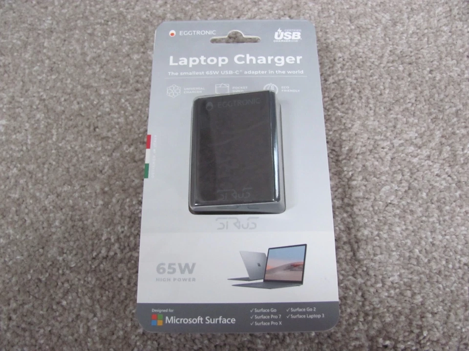 Eggtronic Sirius 65w Universal Power Adapter for Microsoft Surface Black