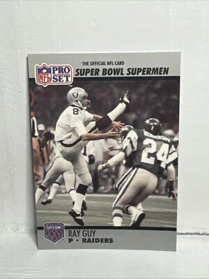 1990 Pro Set Super Bowl XXV Silver Anniversary - #116 Ray Guy - Image 1 of 2
