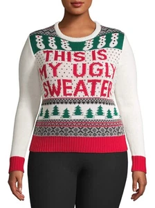 American Stitch Women's "This is My Ugly Sweater" Christmas Sweater, Small - Picture 1 of 6
