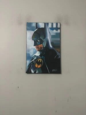 Batman Movie Art  12" x 18" Pop Art Painting Chris Cargill - Image 1 of 4