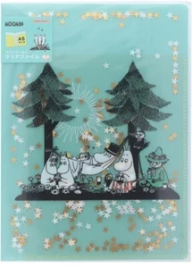 Moomin Valley A5 Dokument Klarsichtmappe Pailletten in der Doppelfalzmappe - Bild 1 von 4