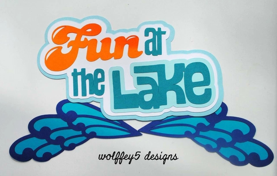 CRAFTECAFE divertido LAKE KID TITLE prefabricado papel piezas álbum troquelado pieza álbum Foto 1 de 1