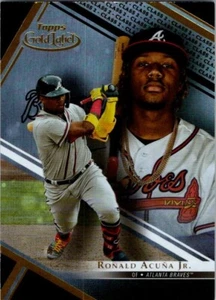 2021 Topps Gold Label Class 2 Black Ronald Acuna Jr #55 Atlanta Braves SP - Picture 1 of 2