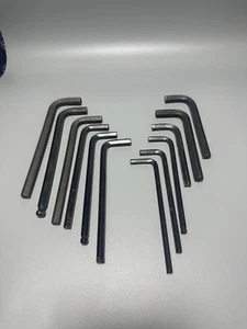 Hex Key Allen Wrench Set, Long Arm L Shaped Mixed Sizes 12pc - Picture 1 of 11