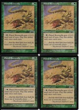 MTG: PLATED ROOTWALLA Exodus COMMON; played, Excellent condition x4
