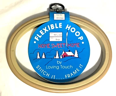 Flexible Hoop by Loving Touch ~ Craft & Needlework ~ 4” X 5 1/2” ~ BEIGE ~ NEW - Image 1 of 4