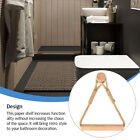 Industrial Style Toilet Roll Holder Easy Install Wood Hotel For Bathroom Vintage