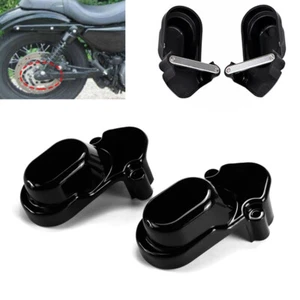 Schwarz Hinten Achsabdeckung Mutternkappen Für Harley Sportster XL883 1200 05-17 - Picture 1 of 9