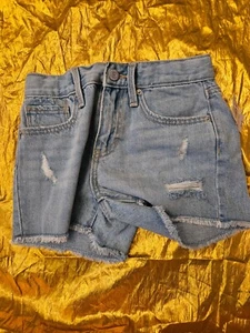 NEW - OLD NAVY HIGH-RISE JEAN SHORTS Adjustable Waist  SIZE GIRLS GIRL'S 8 Youth - Picture 1 of 6