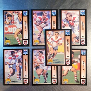 1994 Dynamic Series 2 Rugby League NRL Team Set (7 Cards) St George Dragons - Picture 1 of 3